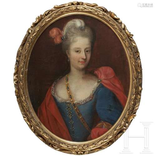 A German portrait of a noblewoman, 1st half of the 18th cent...