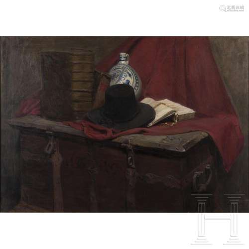 Franz Martin Lünstroth - Large Still Life with a Chest, Germ...