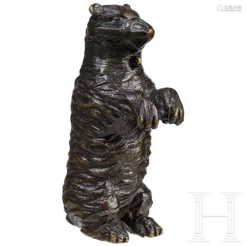 A Dutch bronze bear with muzzle, circa 1600