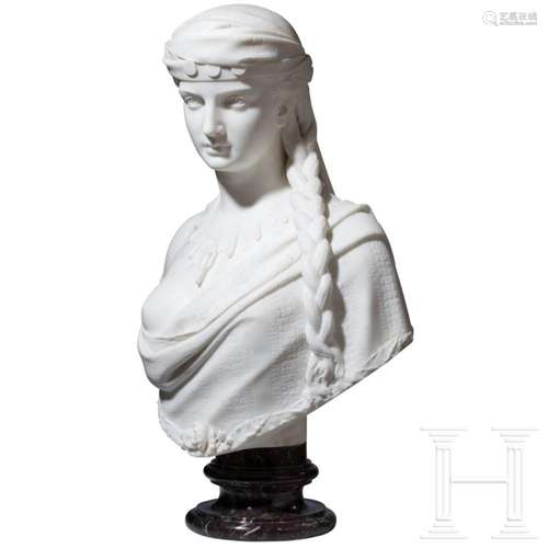 An Italian marble bust "Oriental Beauty", late 19t...