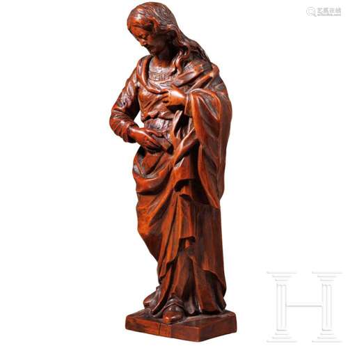 A Flemish boxwood figure of Mary Magdalene, 17th century