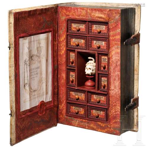 A secret poison cabinet in book form, historicism in the sty...