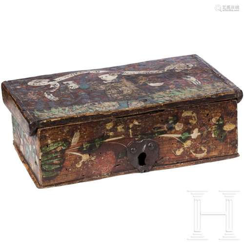 An upper Swabian painted casket, mid-16th century