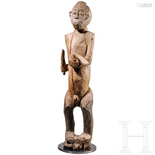 A Nigerian carved executor figure of the Afo (Eloyi) tribe