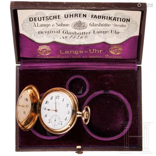 A gold Savonnette made by A. Lange & Söhne, Glashütte