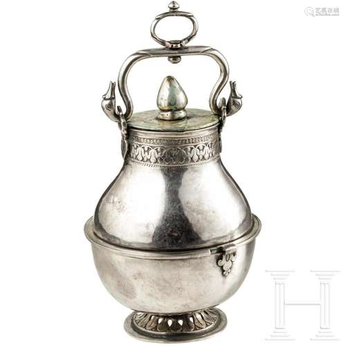 A rare Indian silver water vessel, 18th century