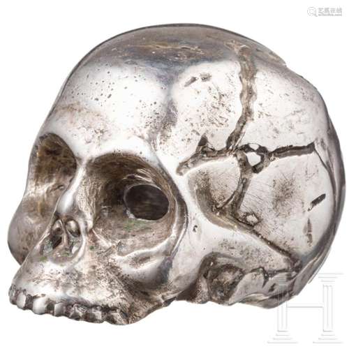 A Viennese silver skull, Master GB, 1886