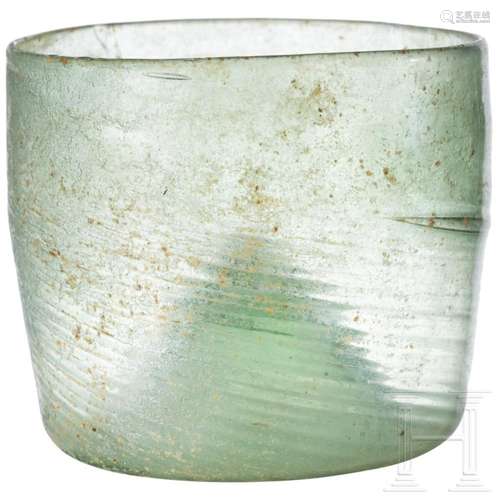 A German ripped glass beaker, 15th century