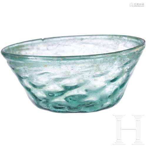 A German glass bowl ("Maigelein"), 15th/16th centu...