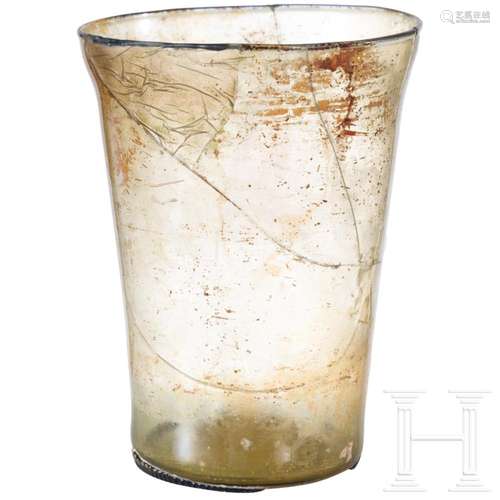 A German or Dutch glass beaker, circa 1600