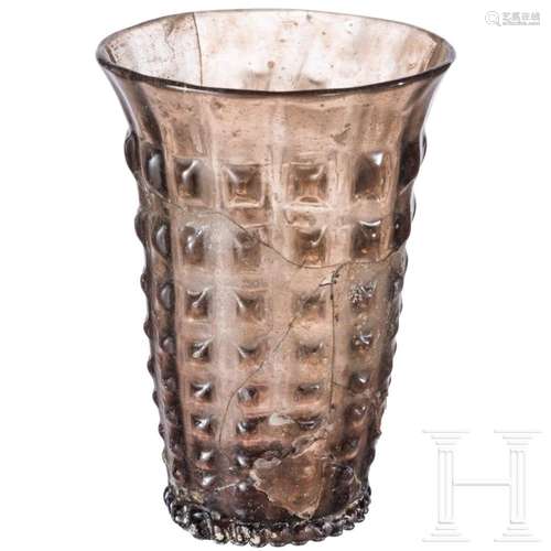 A German or Dutch glass beaker, 17th century