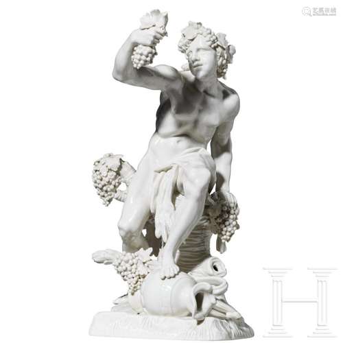 A large porcelain figure showing Bacchus as autumn, after a ...