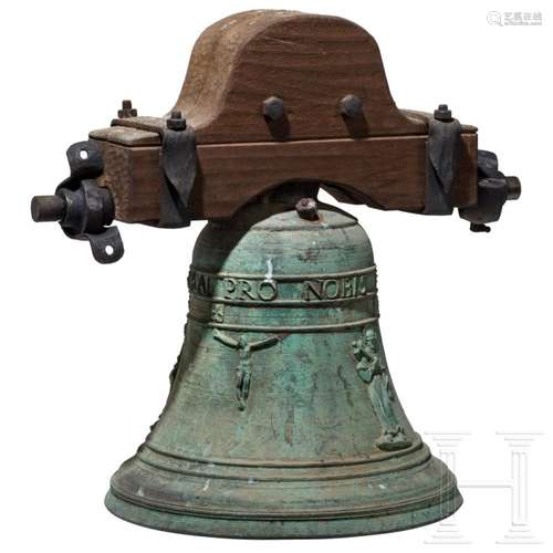 A South German late Baroque bronze bell, dated 1756