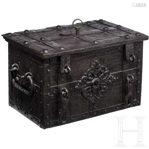 A small German armada chest, probably Nuremberg, dated 1703