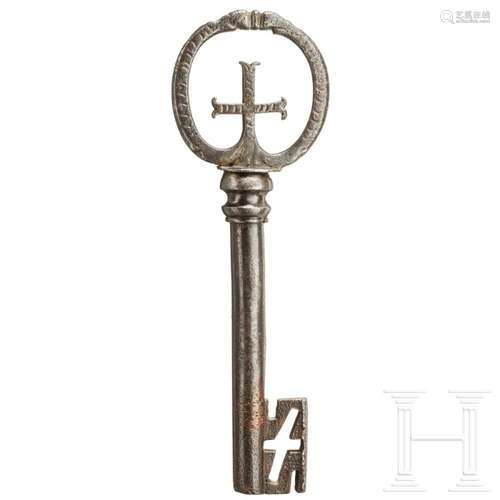 A South German iron key, 17th century