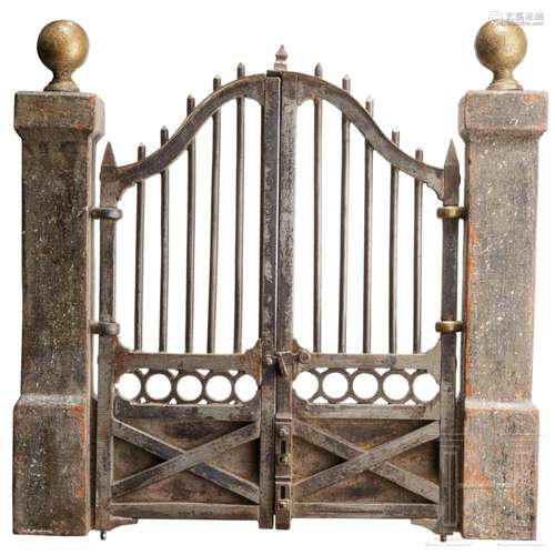 A French miniature model of a gate, mid-19th century