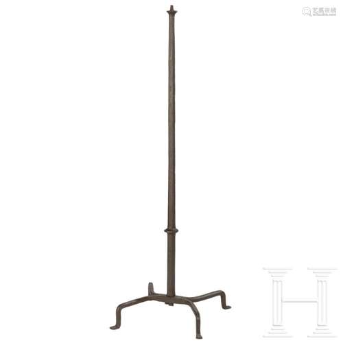 An German iron candlestick stand, 15th/16th century