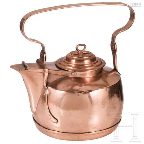 A copper water kettle, Marienburg Castle, mid-19th century