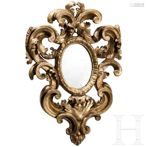 A German gilded Baroque mirror, circa 1700