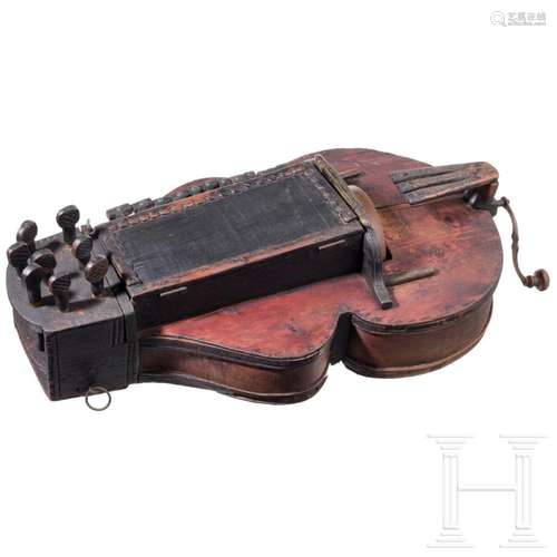 An Alpine rustic hurdy-gurdy, 19th century