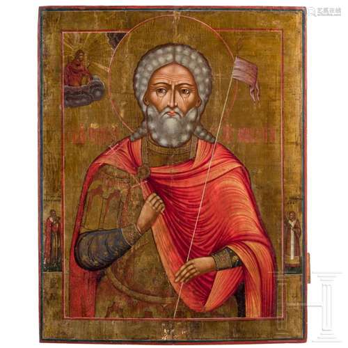 A large Russian icon showing Saint Menas of Egypt, Vetka, 19...