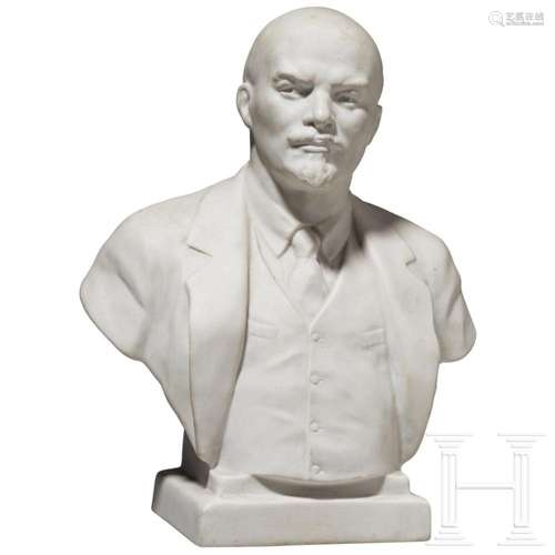 A Soviet biscuit porcelain bust of Lenin, Leningrad (St. Pet...