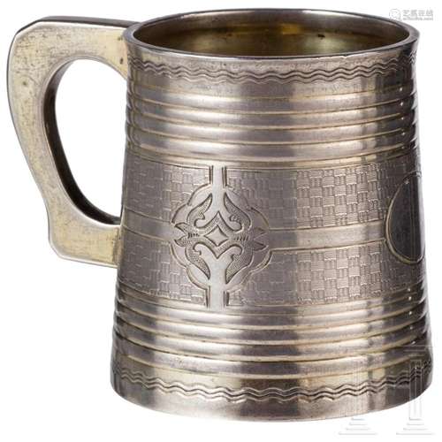 A small Russian silver tankard, St. Petersburg, Gustav Alexa...