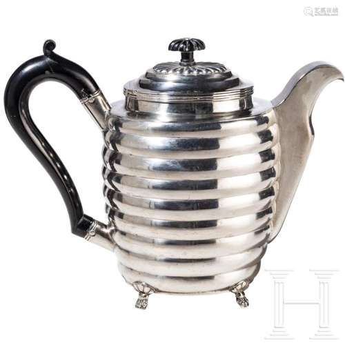 A Russian silver coffee pot, Tula (Toula), 1821