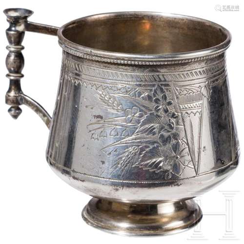 A Russian silver-gilt cup (beaker), Moscow, Vasili Ivanovich...