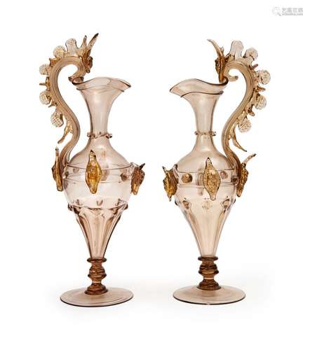 A PAIR OF VENETIAN EWERS, 19TH CENTURY, ITALY