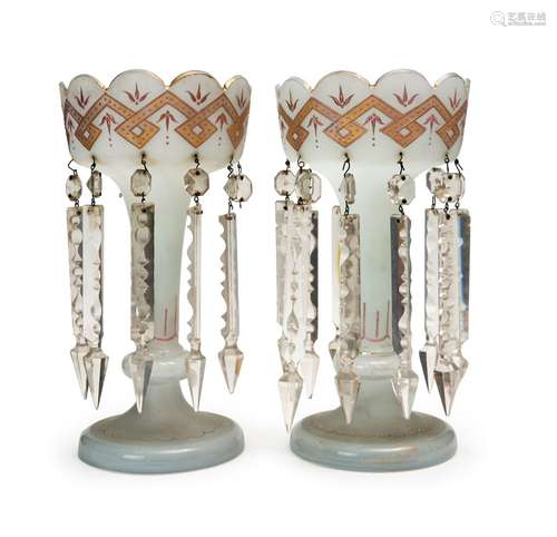 A PAIR OF BOHEMIAN LUSTRES, 19TH CENTURY