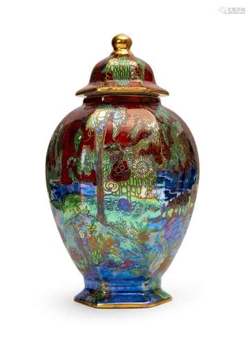 AN ENAMELLED VASE