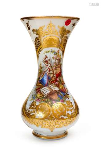 A LARGE BOHEMIAN FIGURAL VASE, 19TH CENTURY, FRANCE