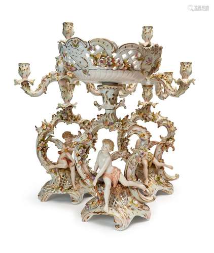 A FLORAL ENCRUSTED GARNITURE, GERMANY