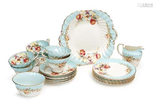 A PART TEA SERVICE, AYNSLEY, ENGLAND