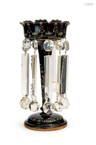 A BOHEMIAN GLASS LUSTRE, 19TH CENTURY