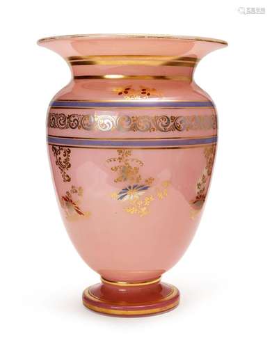 AN OPALINE PINK WINE COOLER, BACCARAT, 19TH CENTURY