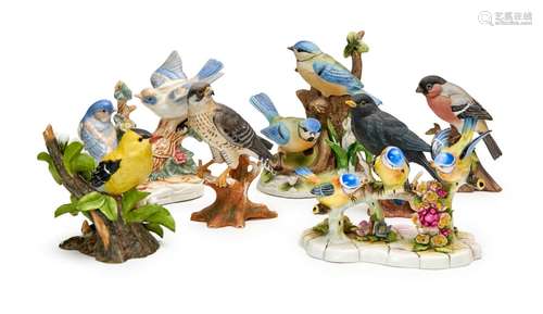 AN ASSORTMENT OF PORCELAIN BIRDS, BESWICK & LATER