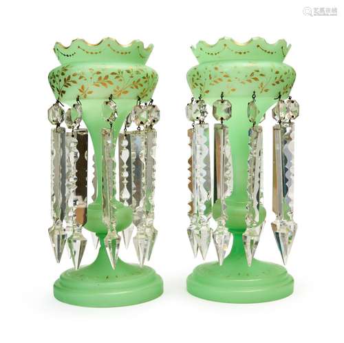 A PAIR OF BOHEMIAN LUSTRES, 19TH CENTURY