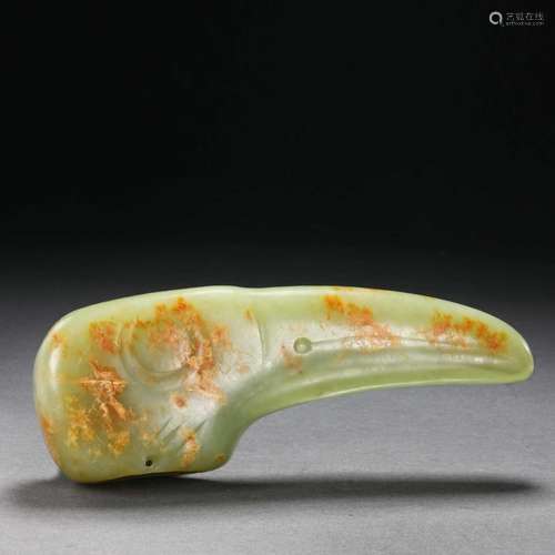 Qing Dynasty jade bird type utensils