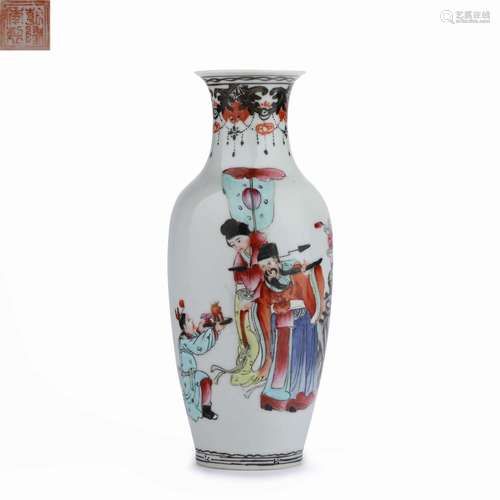 The Republic of China period imitation Qianlong pastel story...