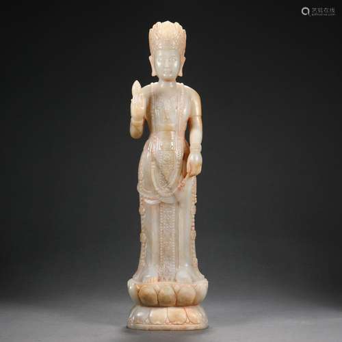 Qing Dynastyjade Goddess of Mercy statue