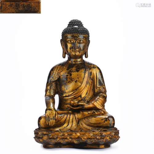 Bronze gilt Buddha Statue of Medicine Master in Ming Dynasty