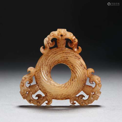 Qing Dynastydragon pattern twisted silk ring