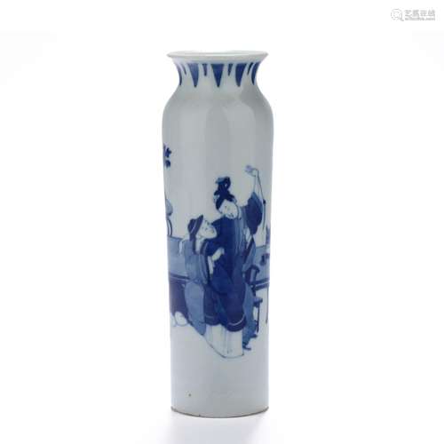 Blue and white porcelain bottles in the Chongzhen period of ...