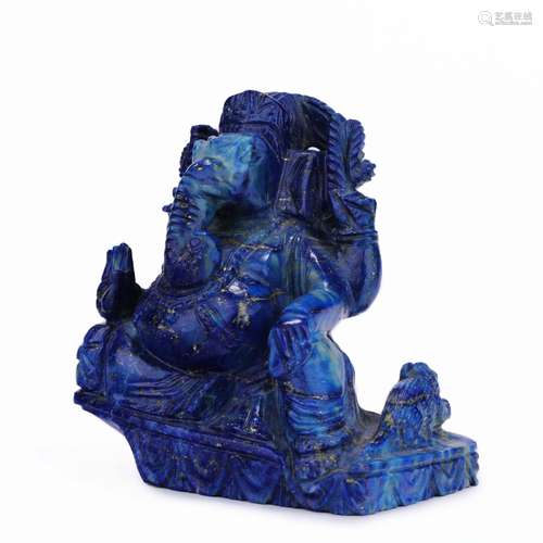 Late Qing Dynasty lapis lazuli elephant nose Buddha