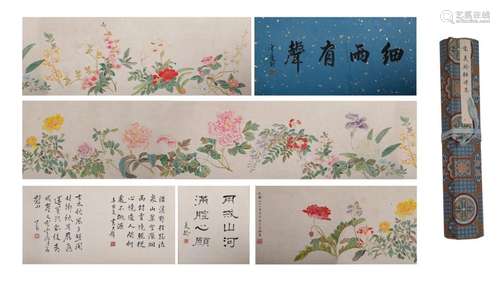 Song Meilingpeony illustrationscroll