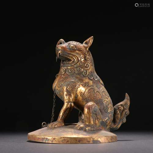 Gilt Bronze Lion Ornament