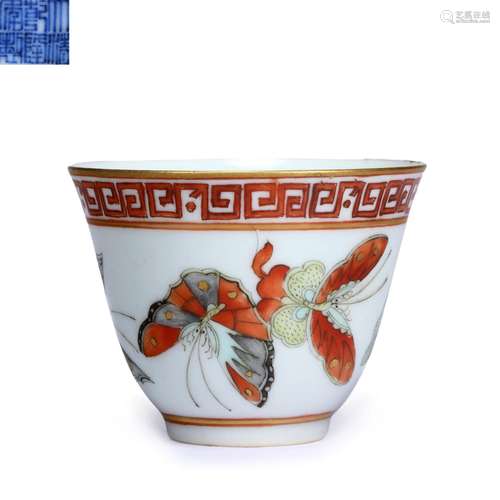 Pastel alum red cup from Qianlong period of Qing Dynasty