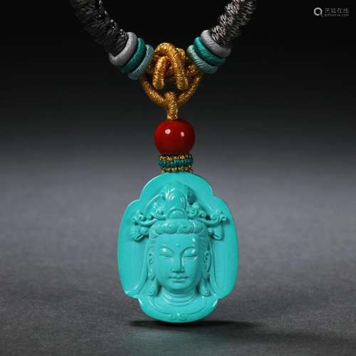 Turquoise Guanyin Su works fine carving